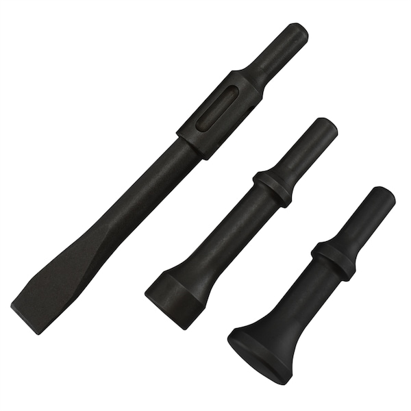 Astro Pneumatic Chisel And Hammer Bit 3-Piece Set With .498 Shank 49803